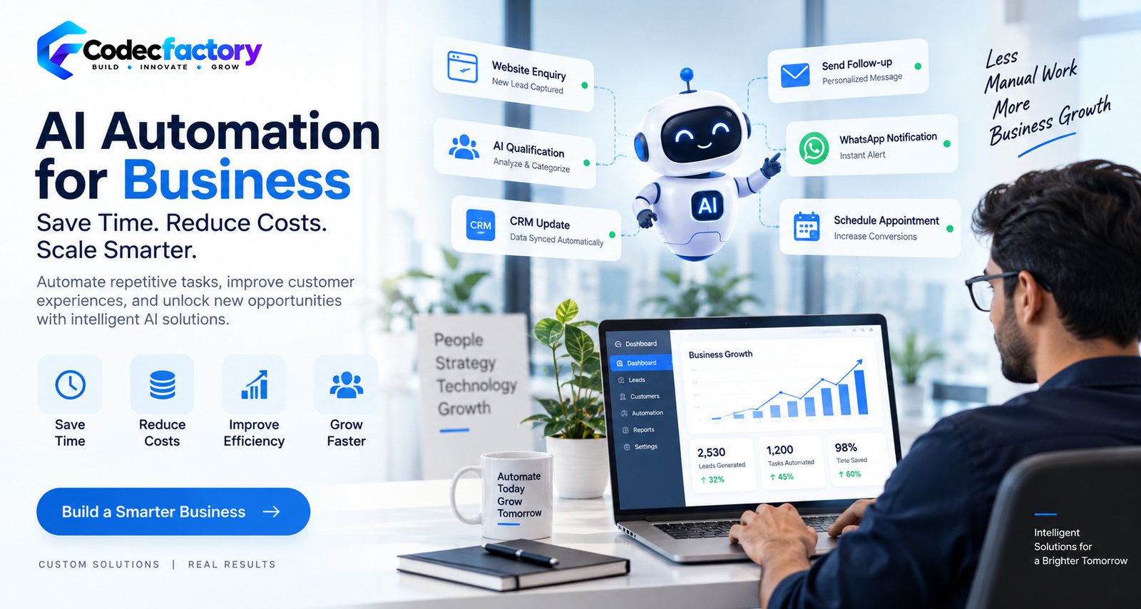How AI Automation Can Help Businesses Save Time, Reduce Costs, and Grow Faster